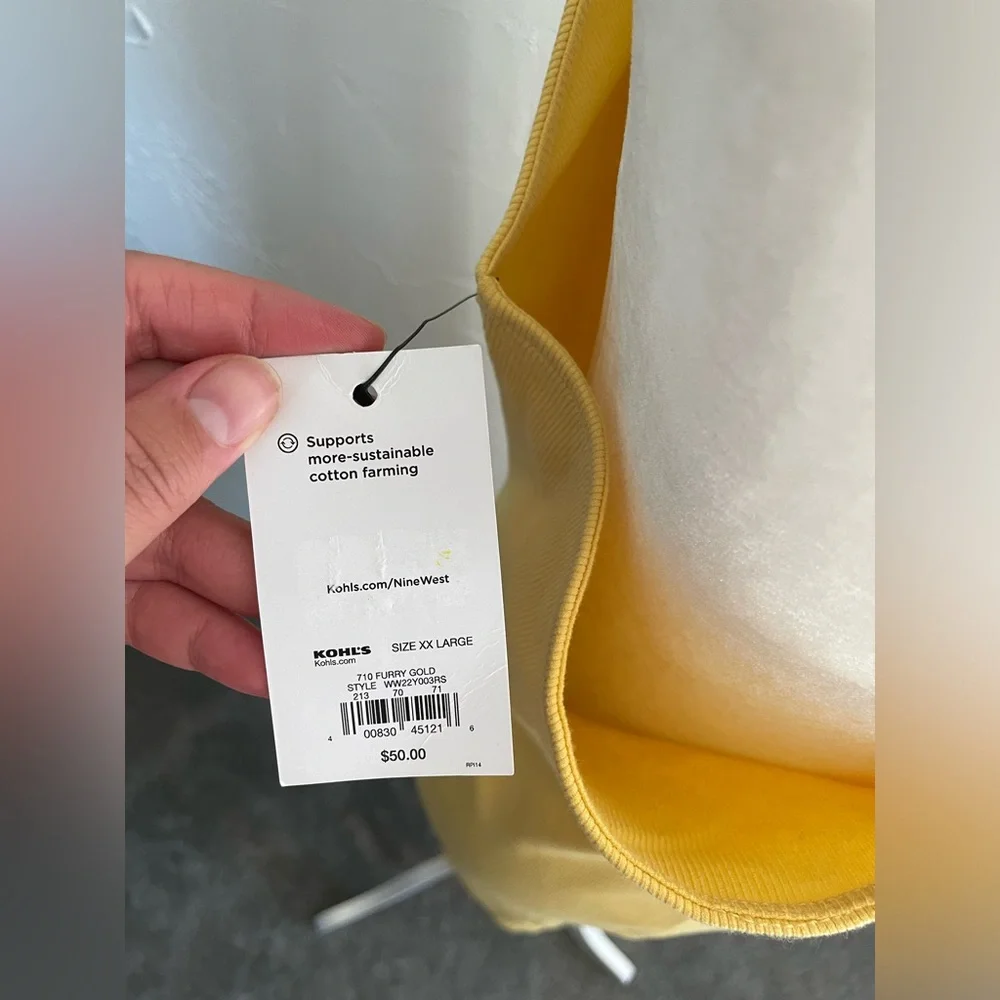 NWT Nine West Yellow One Shoulder Midi Dress Size XXL